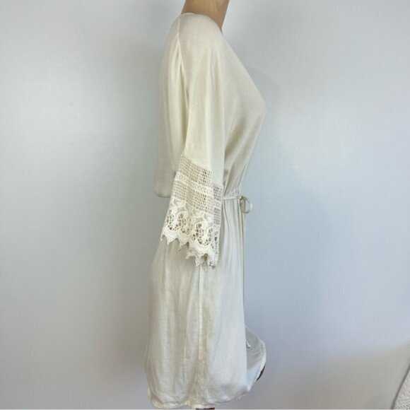 2CHILLIES Swimwear Australia Cover Boho Cream Crochet Sleeve Cover Up - Picture 2 of 13